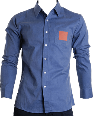 Mens Elegant Turndown Collar Shirt With Chest Pocket